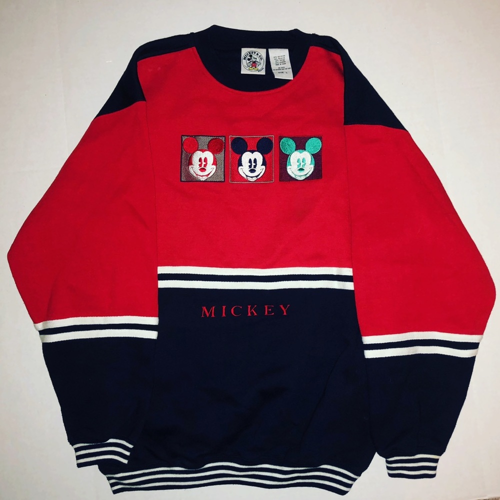 Vintage Mickey Mouse Embroidered Crewneck